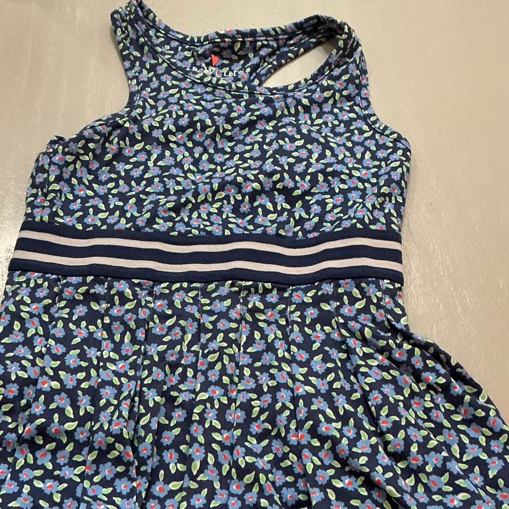 Crewcuts Floral Kids Dress - Blue and Green